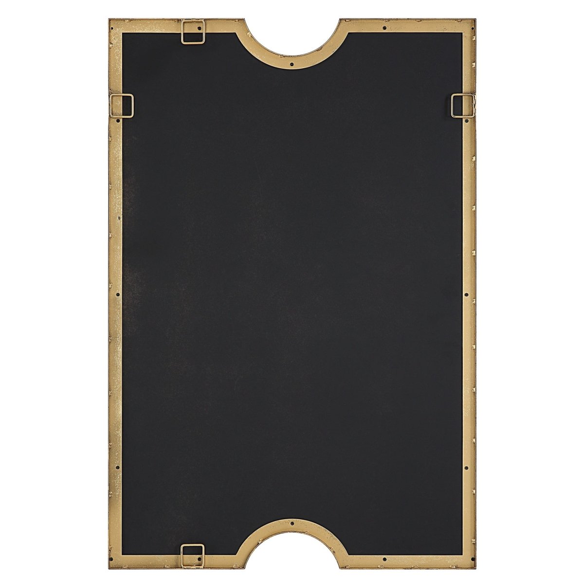 Ticket Gold Vanity Mirror - Uttermost - Rectangular Mirrors by Modest Hut