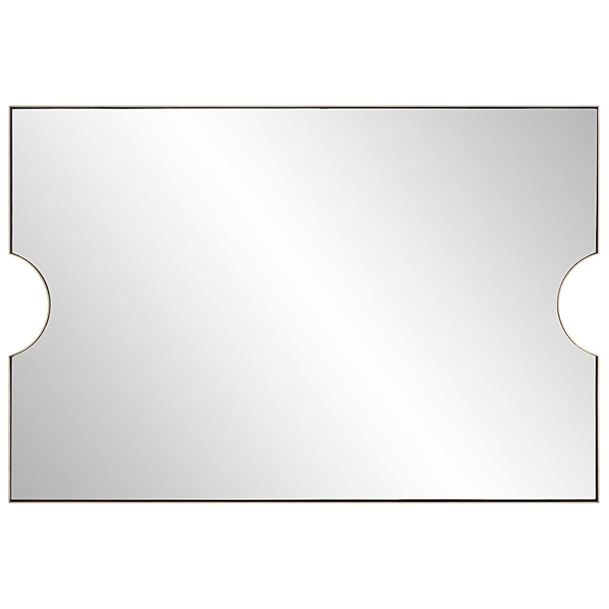 Ticket Gold Vanity Mirror - Uttermost - Rectangular Mirrors by Modest Hut