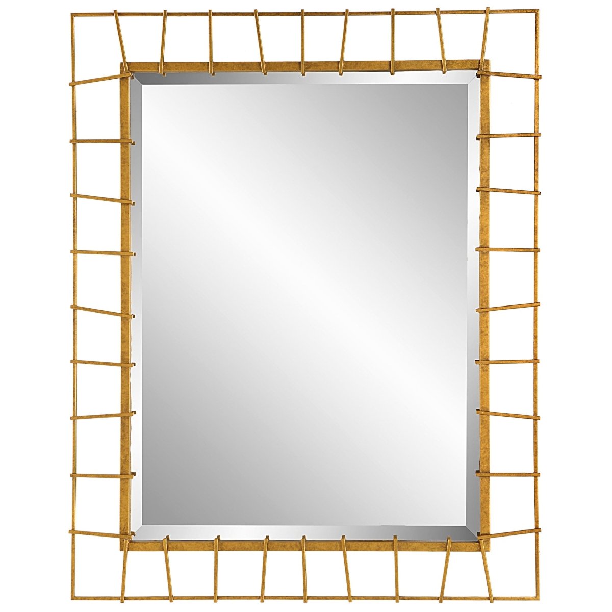 Townsend Antiqued Gold Mirror - Uttermost - Rectangular Mirrors by Modest Hut