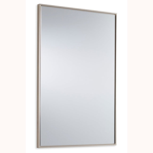 Warm Silver Floating Design Vanity Mirror - Uttermost - Rectangular Mirrors by Modest Hut