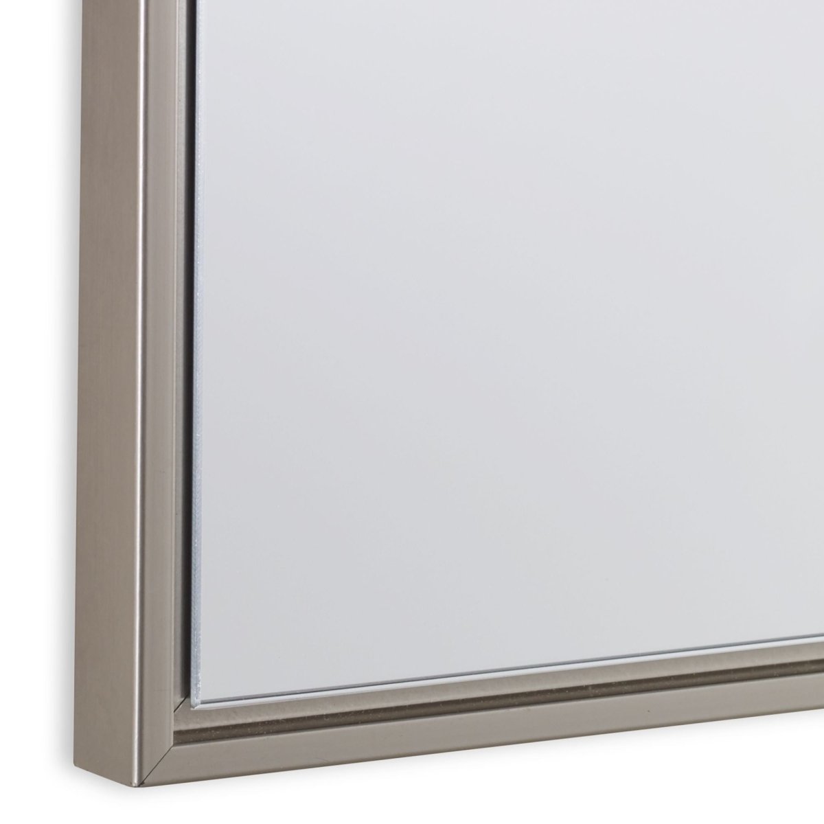 Warm Silver Floating Design Vanity Mirror - Uttermost - Rectangular Mirrors by Modest Hut