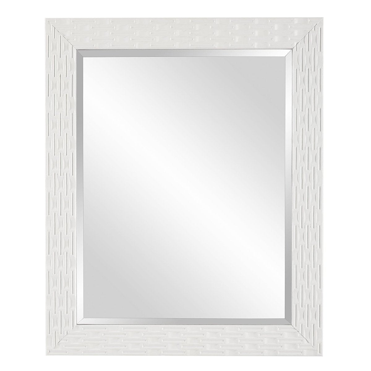 White Finish Rectangular Mirror - Uttermost - Rectangular Mirrors by Modest Hut
