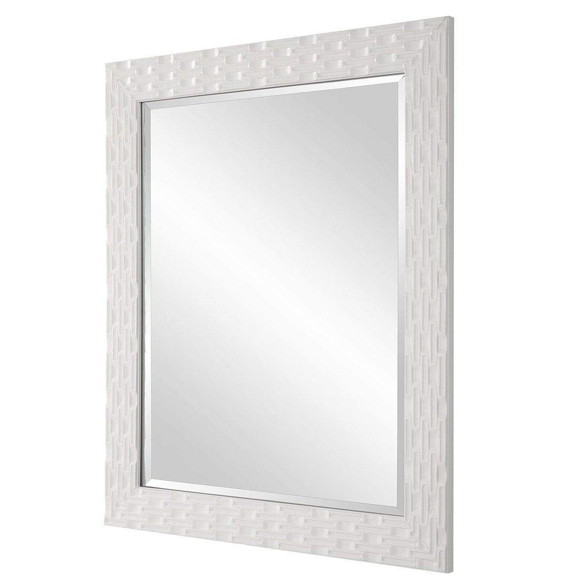 White Finish Rectangular Mirror - Uttermost - Rectangular Mirrors by Modest Hut