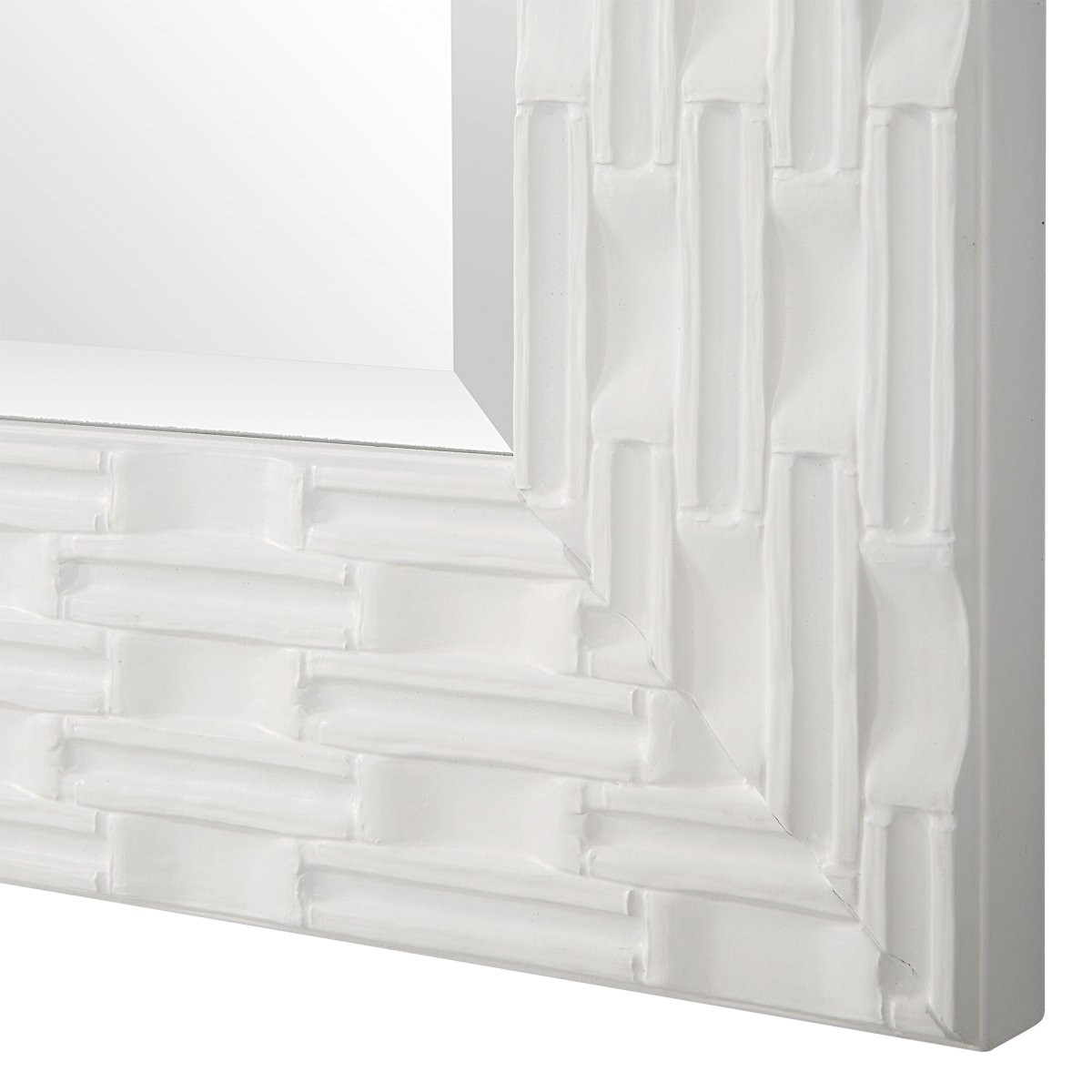 White Finish Rectangular Mirror - Uttermost - Rectangular Mirrors by Modest Hut