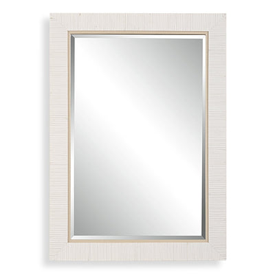 Whitewashed Rattan Coastal Frame Mirror - Uttermost - Rectangular Mirrors by Modest Hut