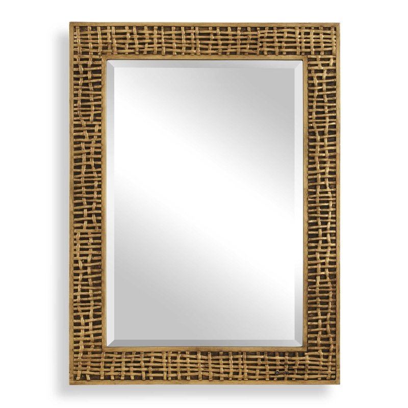 Woven In Time Gold Mirror by Uttermost product view