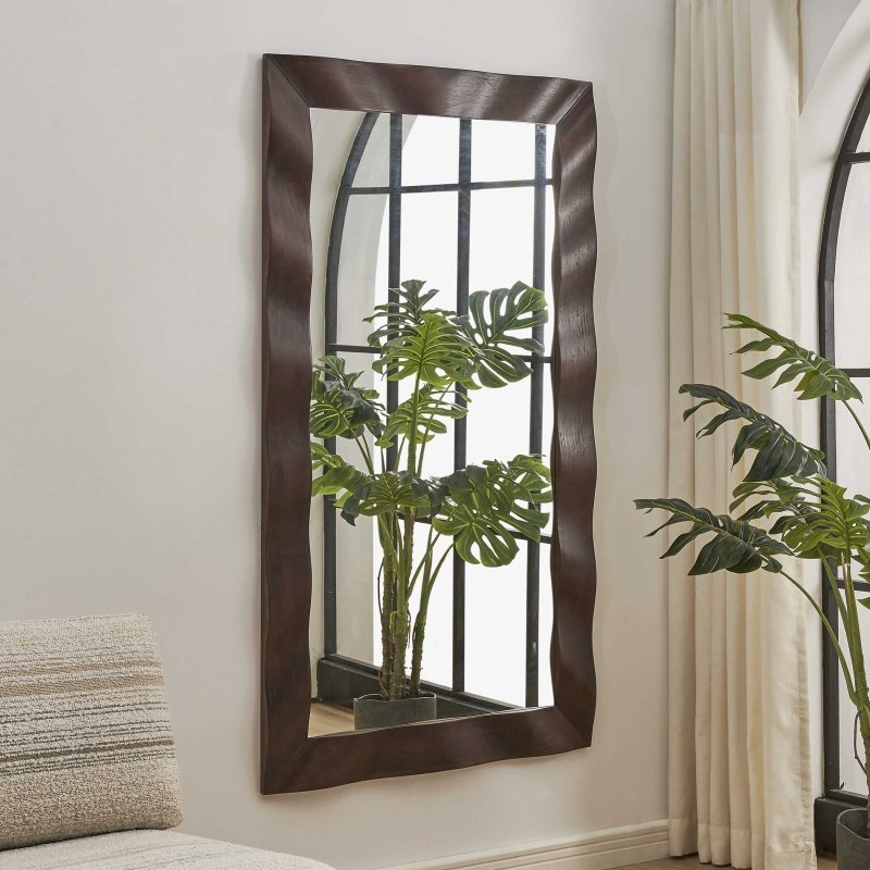 Wrinkle Wavy Wood Mirror - Rectangular Mirrors