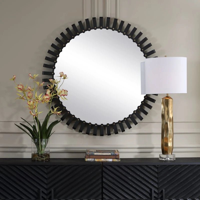 Jael Black Round Mirror - Modest Hut - Round Mirrors by Modest Hut
