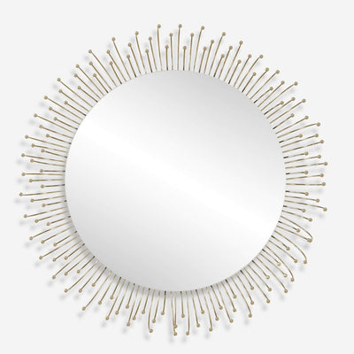 Aga Round Gold Mirror - Uttermost - Round Mirrors by Modest Hut