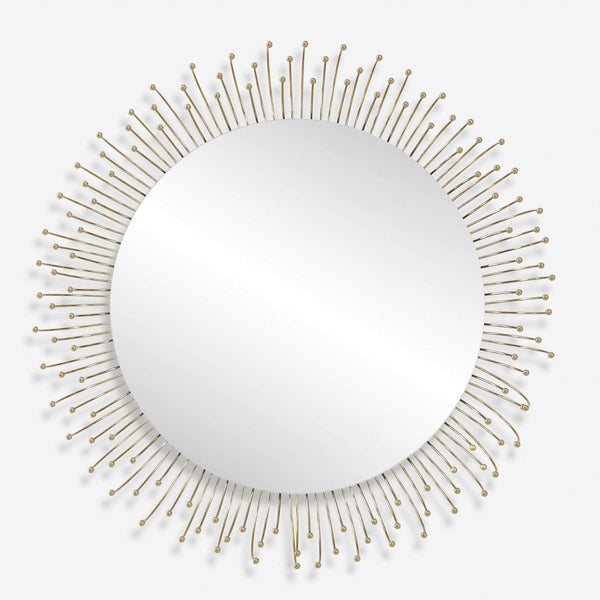 Aga Round Gold Mirror - Uttermost - Round Mirrors by Modest Hut