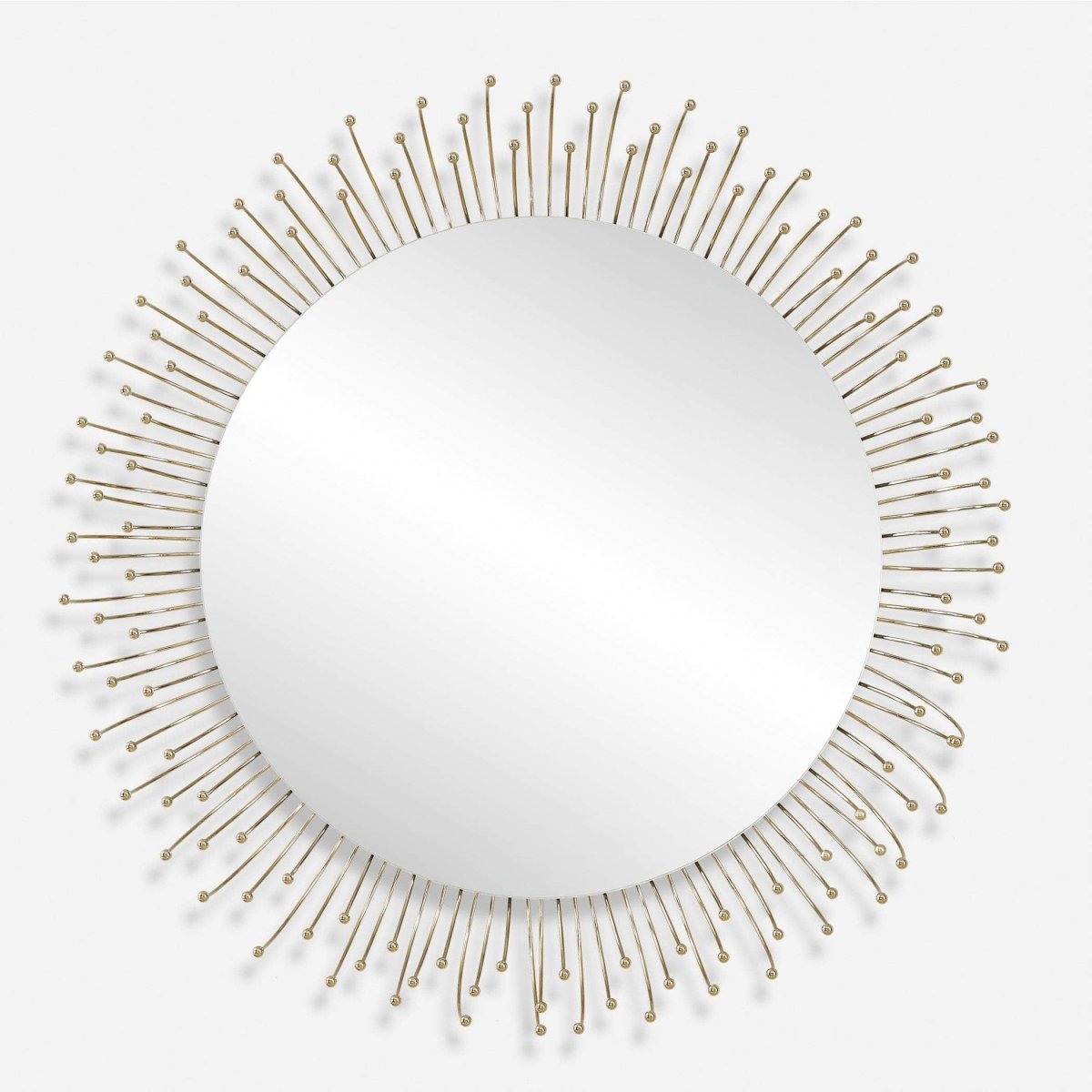 Aga Round Gold Mirror - Uttermost - Round Mirrors by Modest Hut