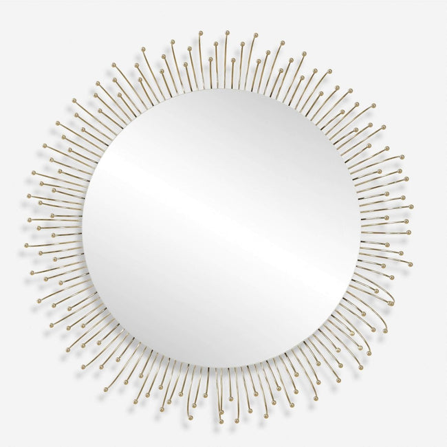 Aga Round Gold Mirror - Uttermost - Round Mirrors by Modest Hut