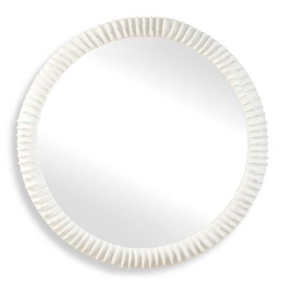Akiko White Round Mirror - Uttermost - Round Mirrors by Modest Hut
