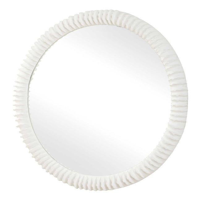 Akiko White Round Mirror - Uttermost - Round Mirrors by Modest Hut