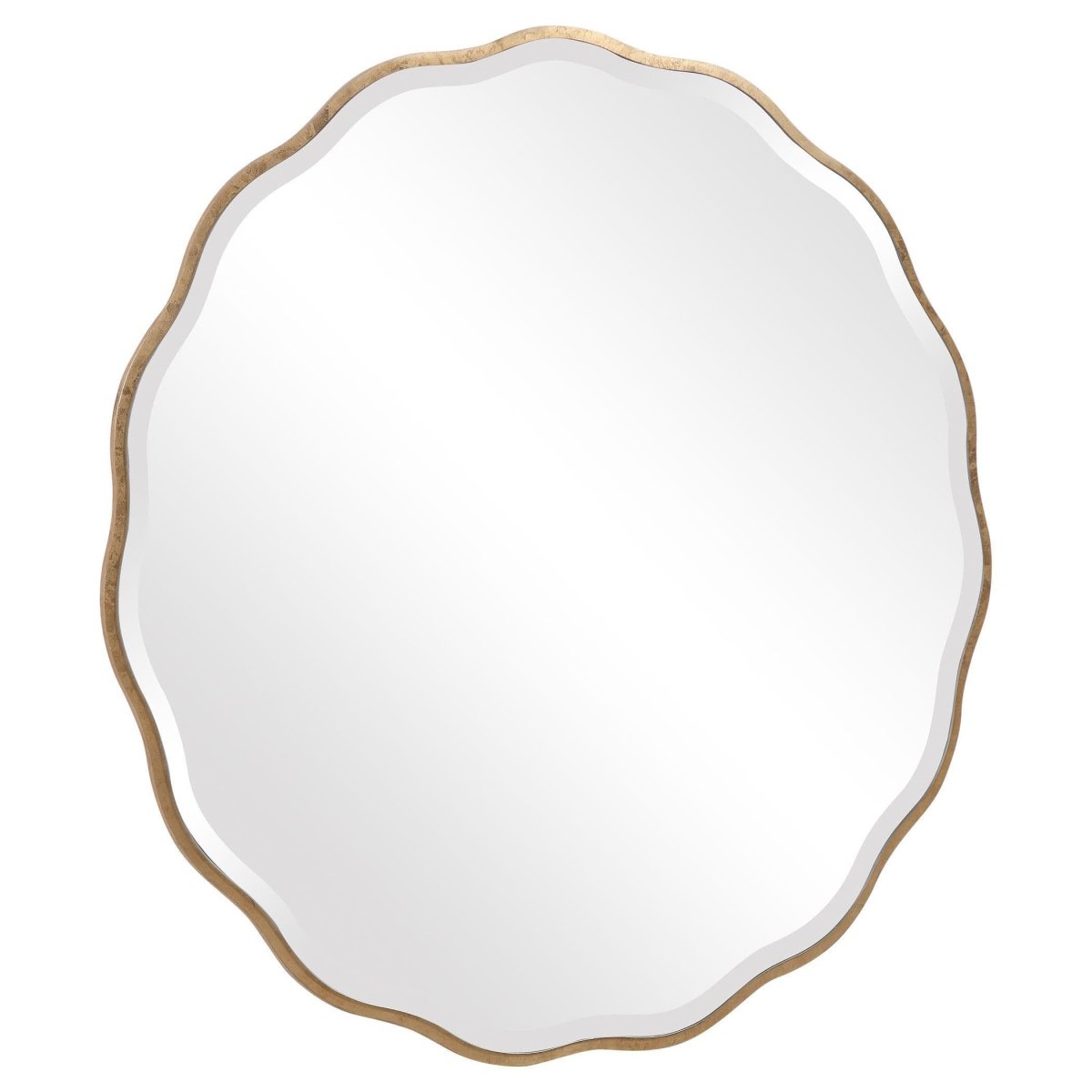 Aneta Gold Round Mirror - Uttermost - Round Mirrors by Modest Hut