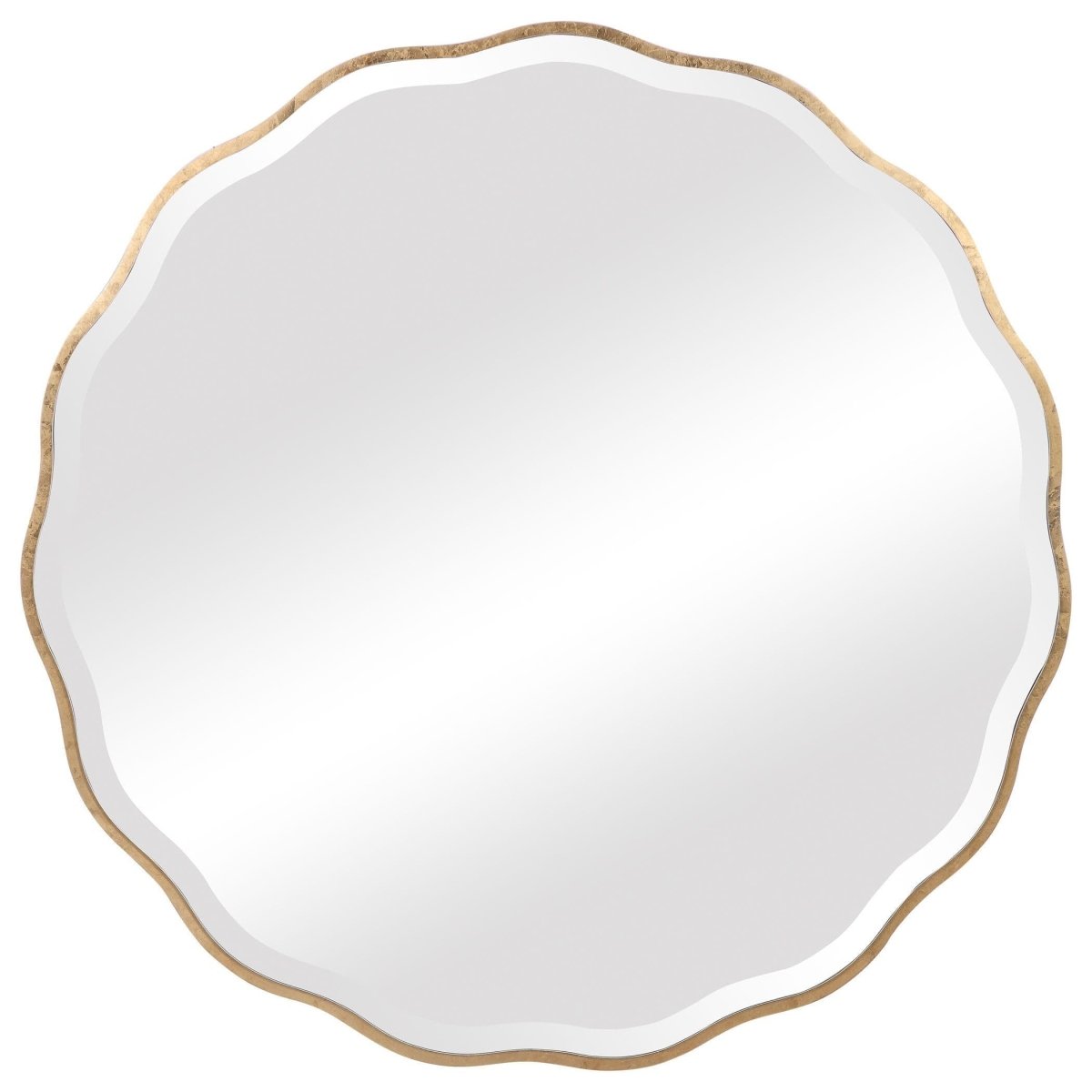 Aneta Gold Round Mirror - Uttermost - Round Mirrors by Modest Hut