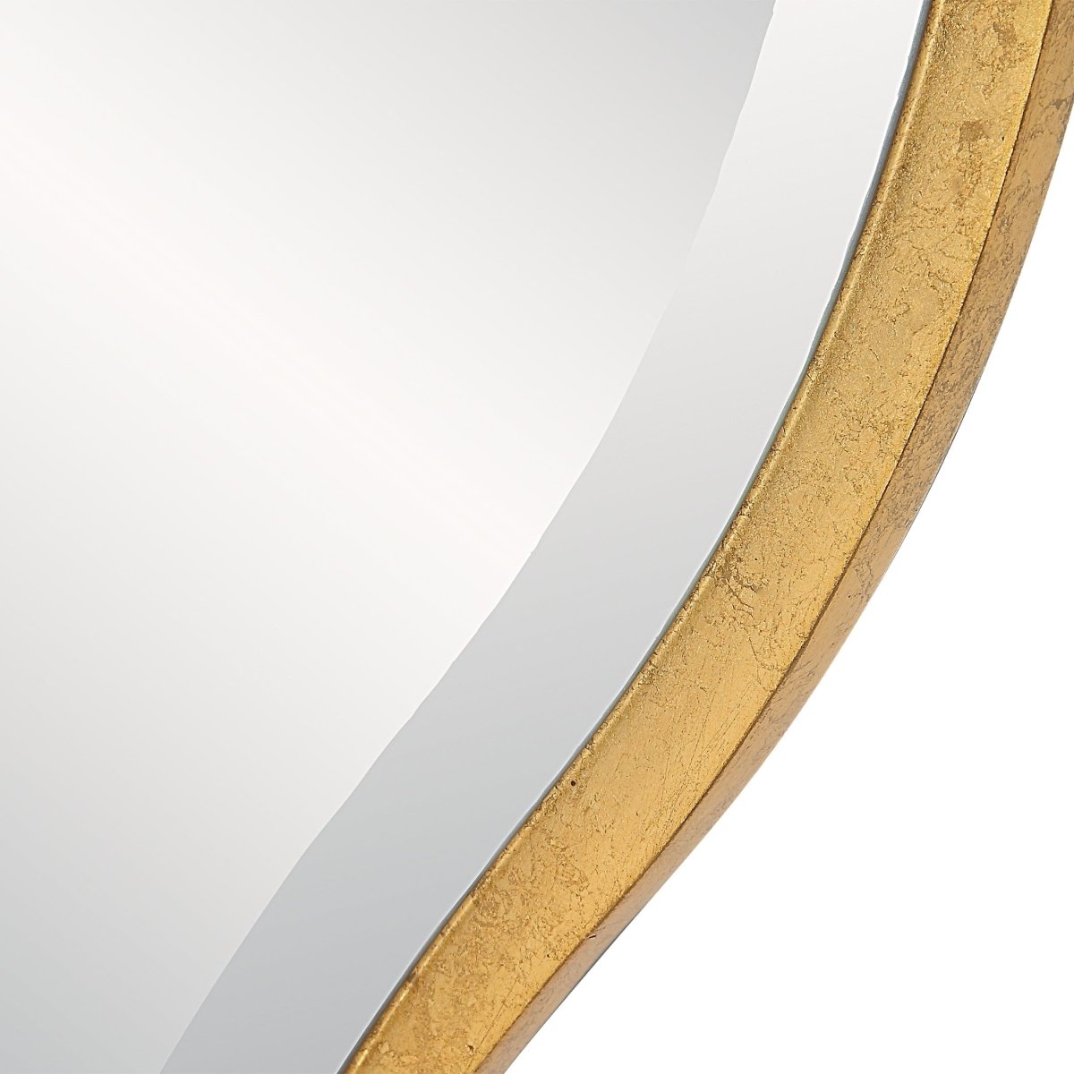 Aneta Large Gold Round Mirror - Uttermost - Round Mirrors by Modest Hut