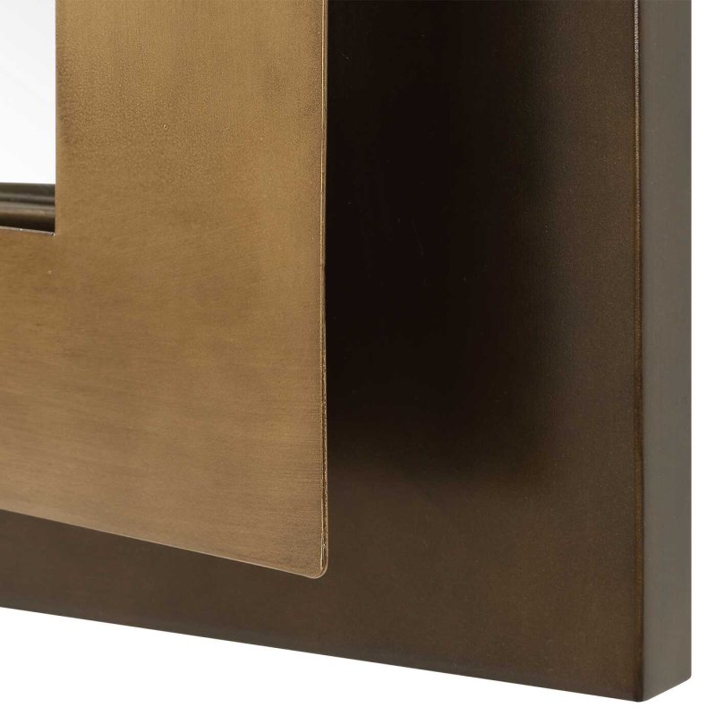 Around The Bend Golden Bronze Mirror - Round Mirrors