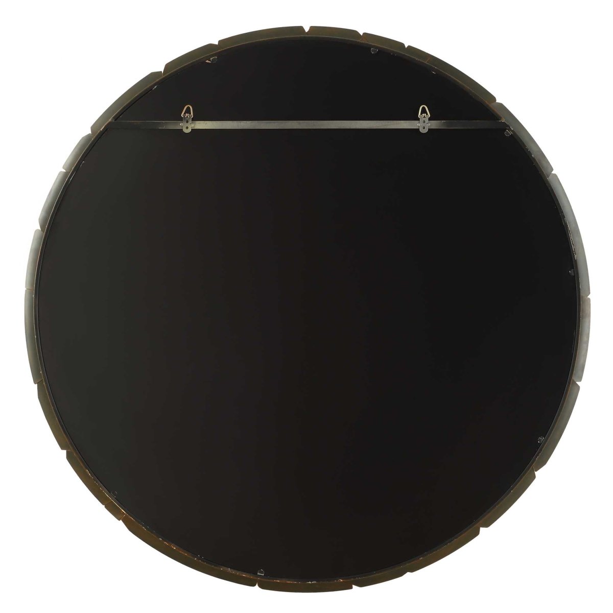 Auger Amber Glass Round Mirror - Uttermost - Round Mirrors by Modest Hut