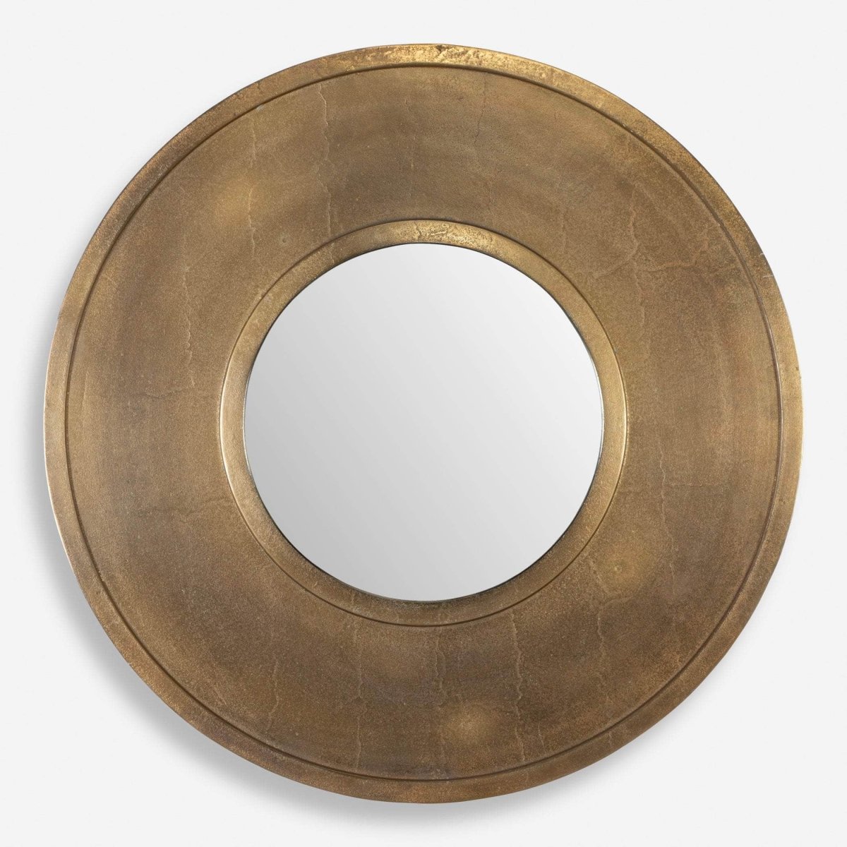 Axel Round Brass Mirror - Uttermost - Round Mirrors by Modest Hut