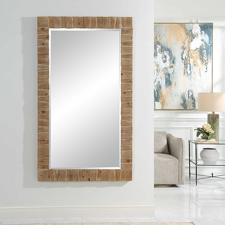 Ayanna Wood Mirror - Uttermost - Round Mirrors by Modest Hut