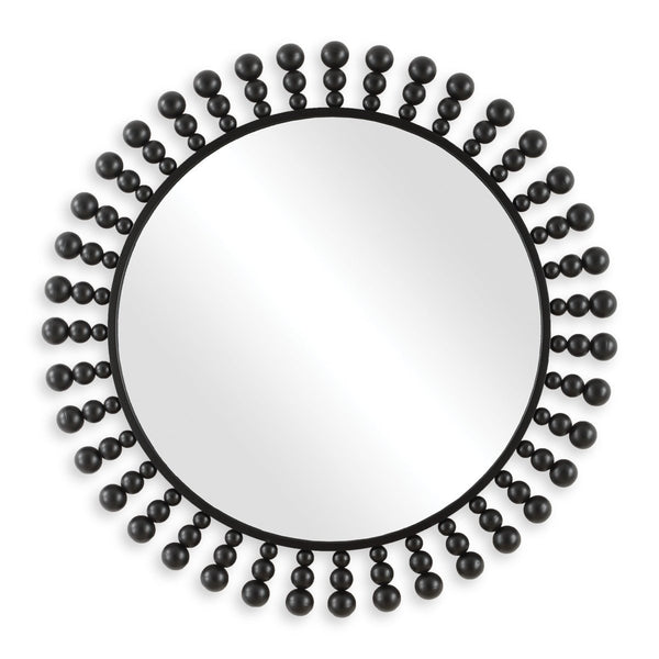 Aziel Round Black Mirror - Uttermost - Round Mirrors by Modest Hut