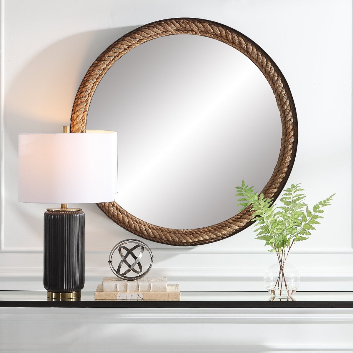 Bolton Round Rope Mirror - Uttermost - Round Mirrors by Modest Hut