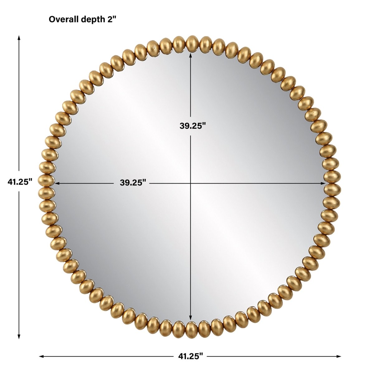 Byzantine Round Gold Mirror - Uttermost - Round Mirrors by Modest Hut