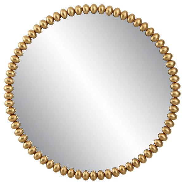 Byzantine Round Gold Mirror - Uttermost - Round Mirrors by Modest Hut