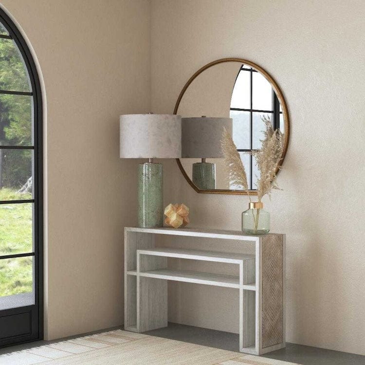 Cabell Gold Iron Mirror - Uttermost - Round Mirrors by Modest Hut