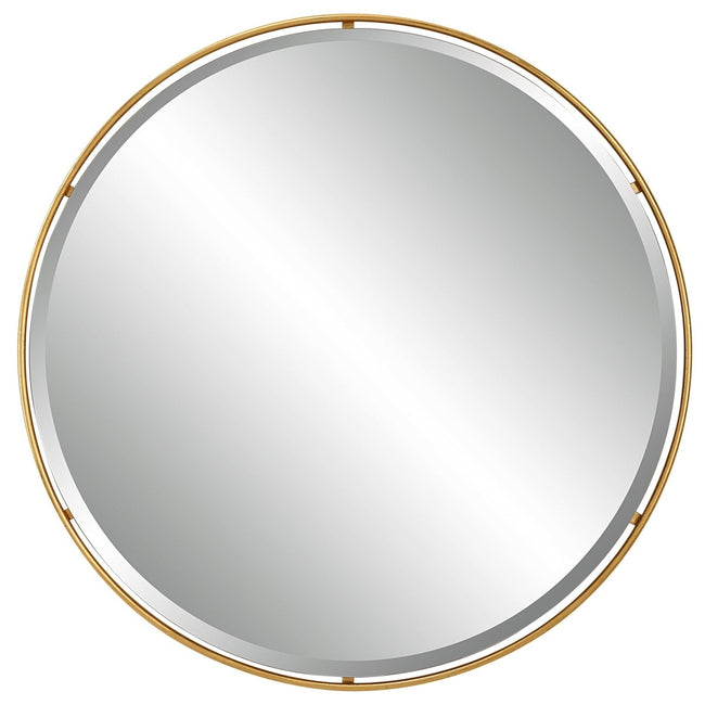 Canillo Gold Round Mirror - Uttermost - Round Mirrors by Modest Hut
