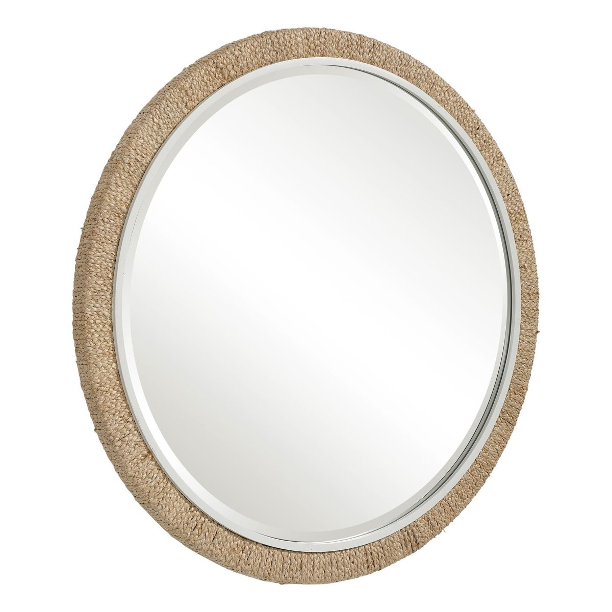 Carbets Round Banana Leaf Mirror - Uttermost - Round Mirrors by Modest Hut