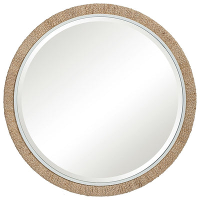 Carbets Round Banana Leaf Mirror - Uttermost - Round Mirrors by Modest Hut