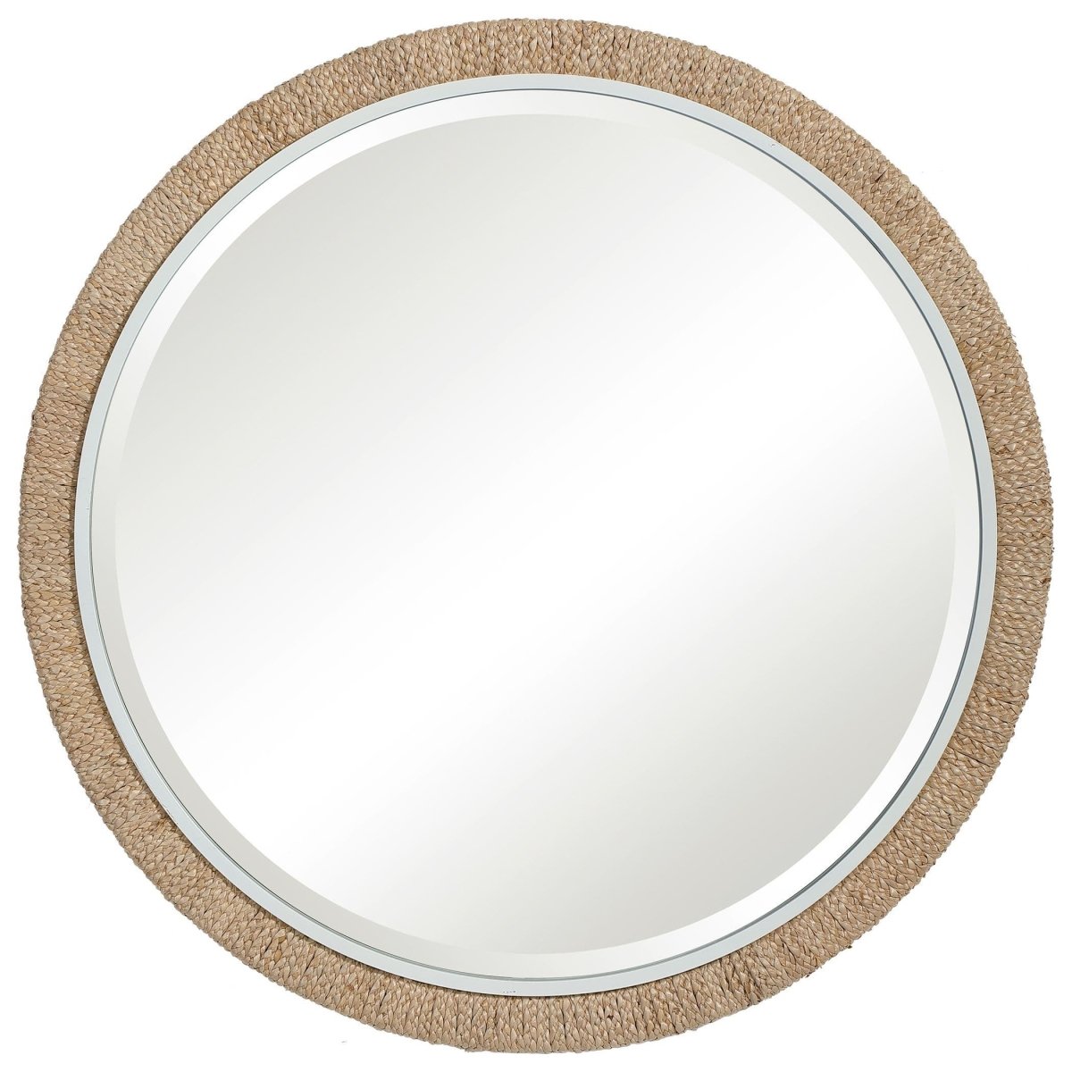 Carbets Round Banana Leaf Mirror - Uttermost - Round Mirrors by Modest Hut