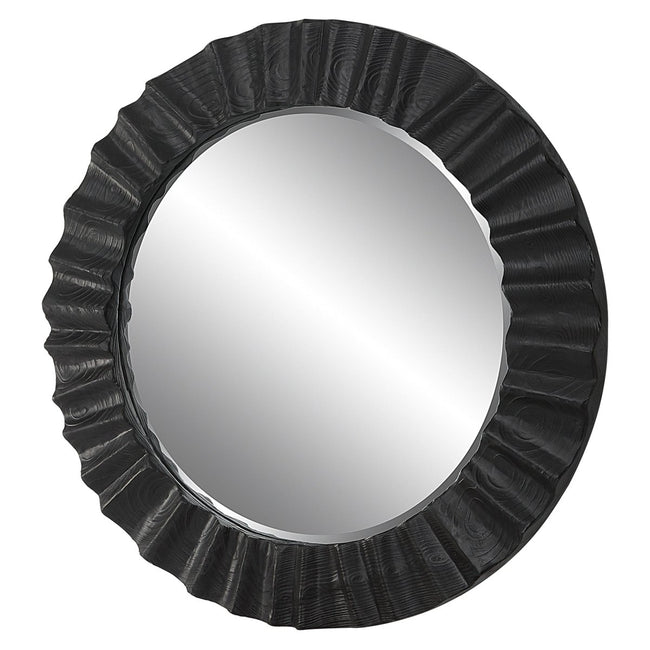 Caribou Dark Espresso Round Mirror - Uttermost - Round Mirrors by Modest Hut