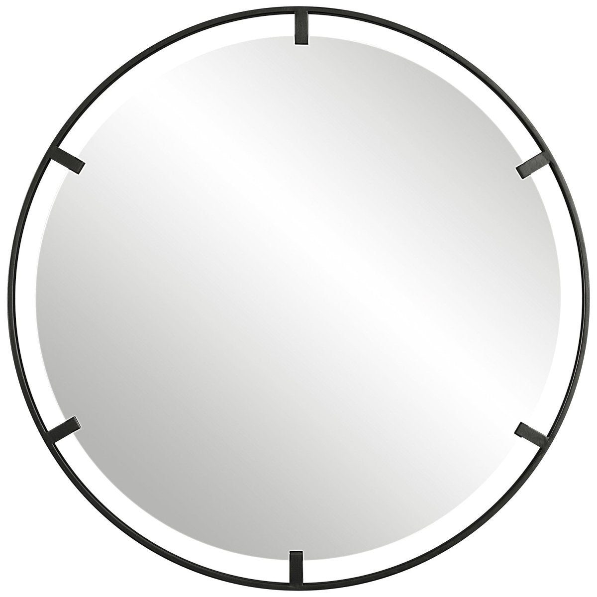 Cashel Round Iron Mirror - Uttermost - Round Mirrors by Modest Hut