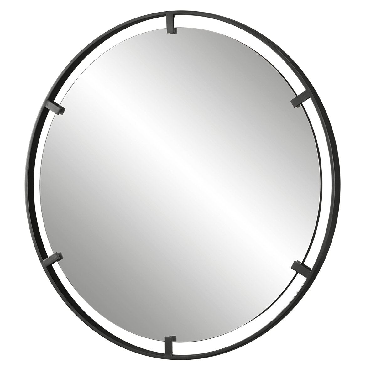 Cashel Round Iron Mirror - Uttermost - Round Mirrors by Modest Hut