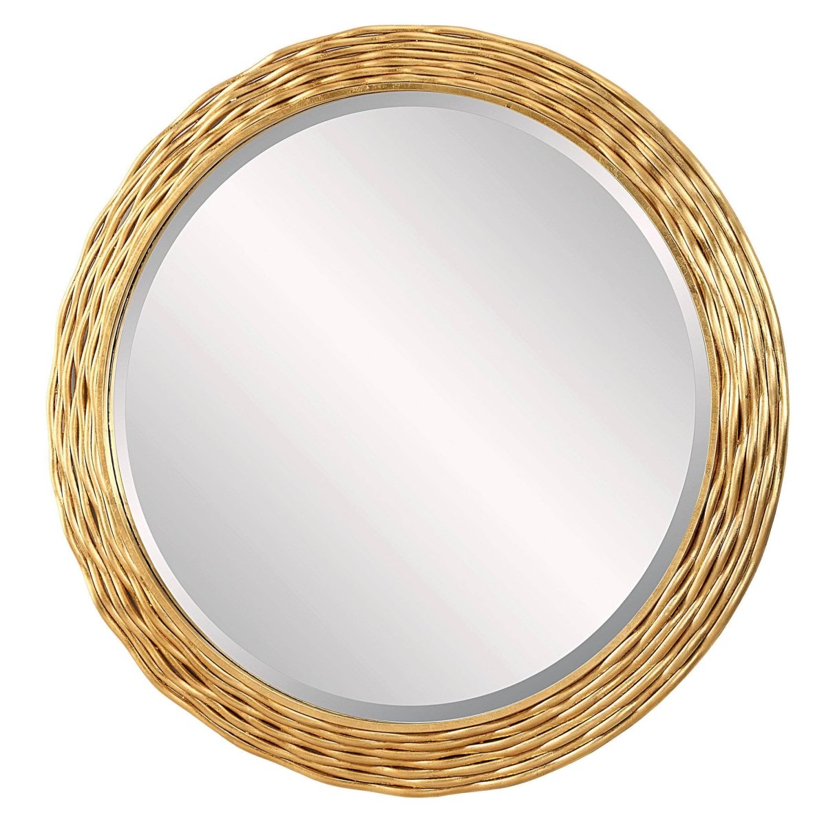 Celeste Gold Round Mirror - Uttermost - Round Mirrors by Modest Hut