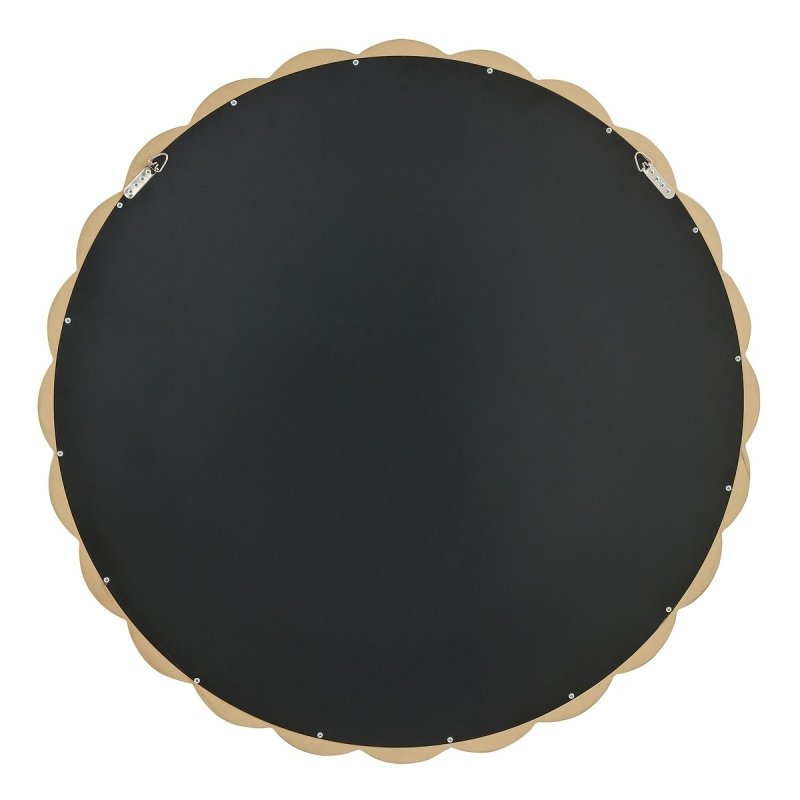 Dimension guide for the Cerrito Burnished Ivory Round Wall Mirror