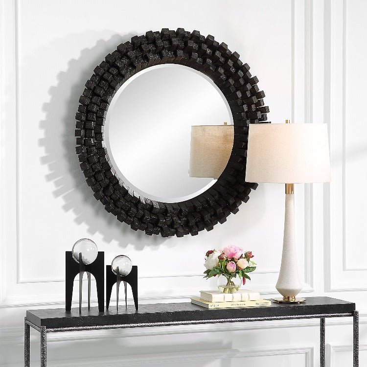 Circle Of Piers Round Wood Mirror - Uttermost - Round Mirrors by Modest Hut