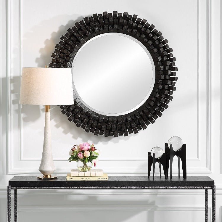 Circle Of Piers Round Wood Mirror - Uttermost - Round Mirrors by Modest Hut