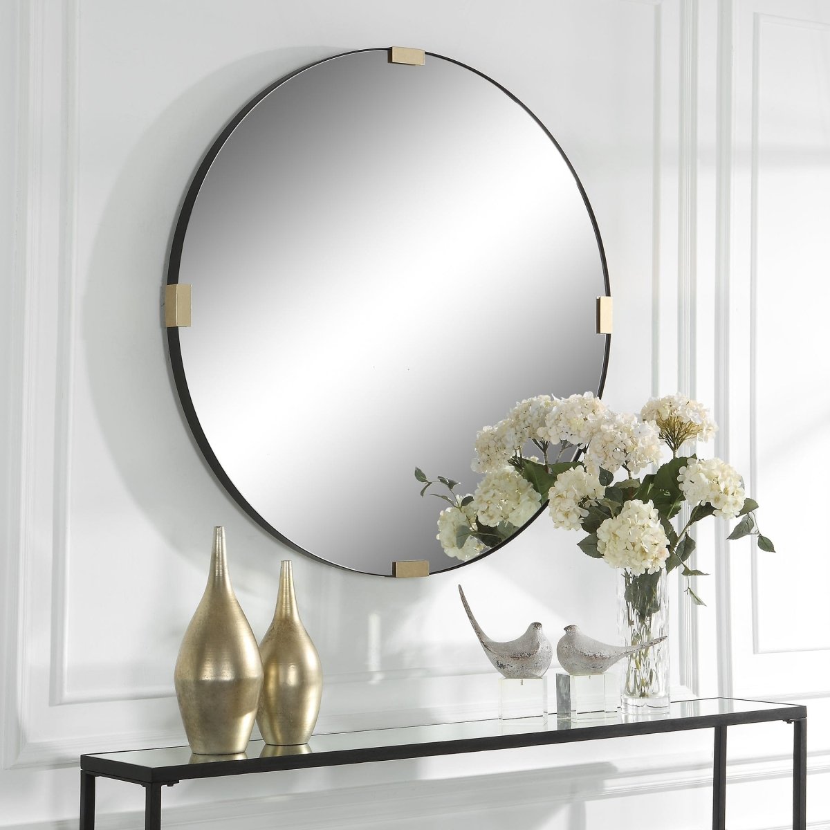 Clip Modern Round Mirror - Uttermost - Round Mirrors by Modest Hut