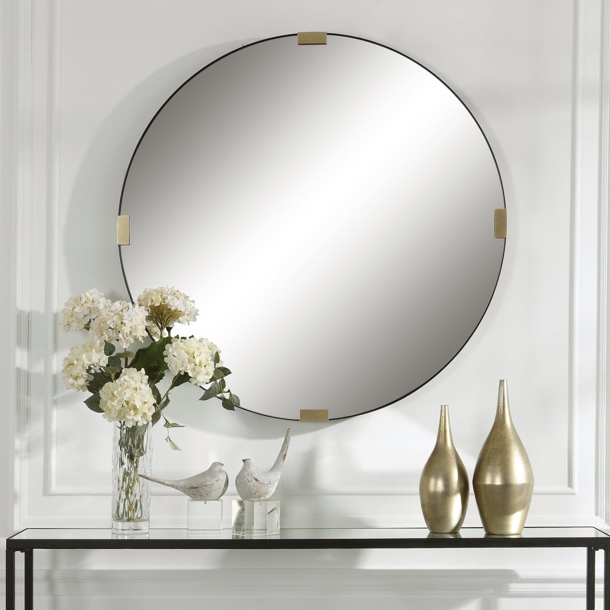 Clip Modern Round Mirror - Uttermost - Round Mirrors by Modest Hut