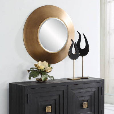 Contessa Round Gold Mirror - Uttermost - Round Mirrors by Modest Hut