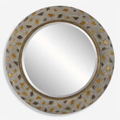 Copper Terrazzo Round Mirror - Uttermost - Round Mirrors by Modest Hut