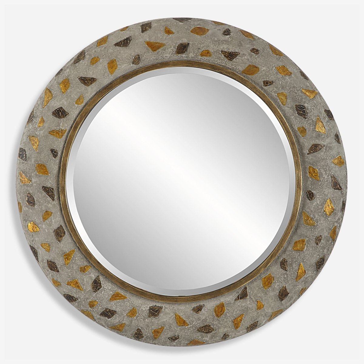 Copper Terrazzo Round Mirror - Uttermost - Round Mirrors by Modest Hut