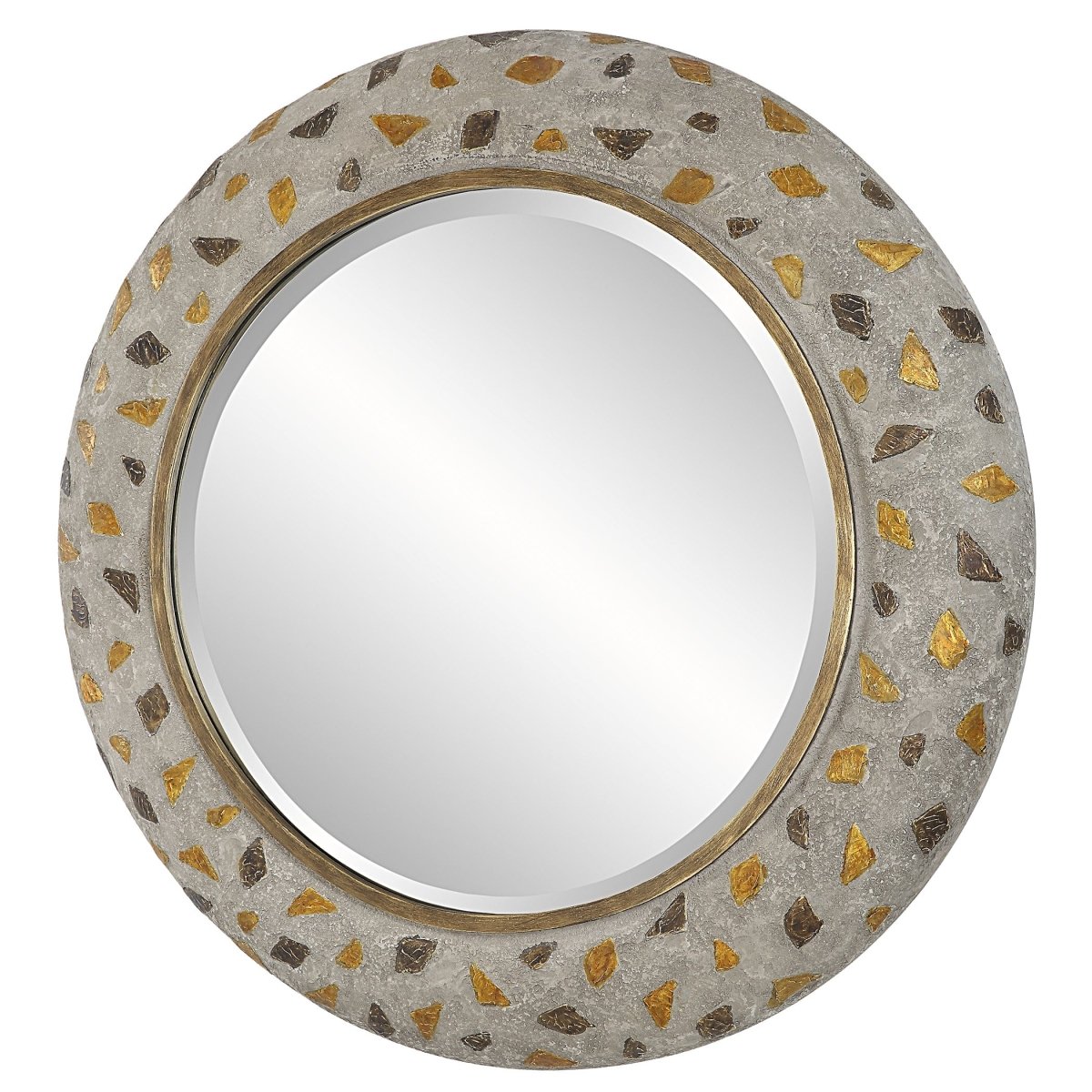 Copper Terrazzo Round Mirror - Uttermost - Round Mirrors by Modest Hut