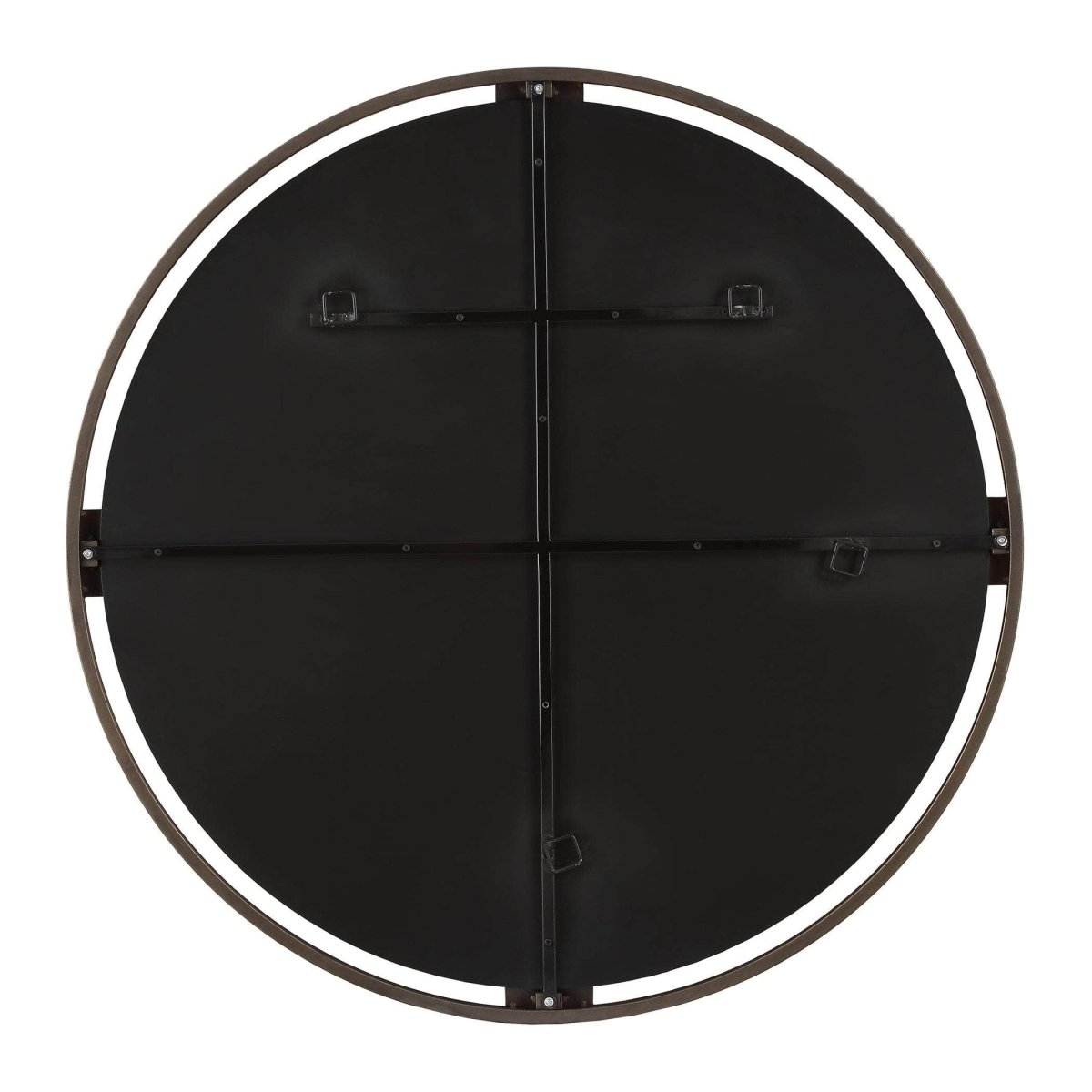 Cornelia Black Round Mirror - Uttermost - Round Mirrors by Modest Hut