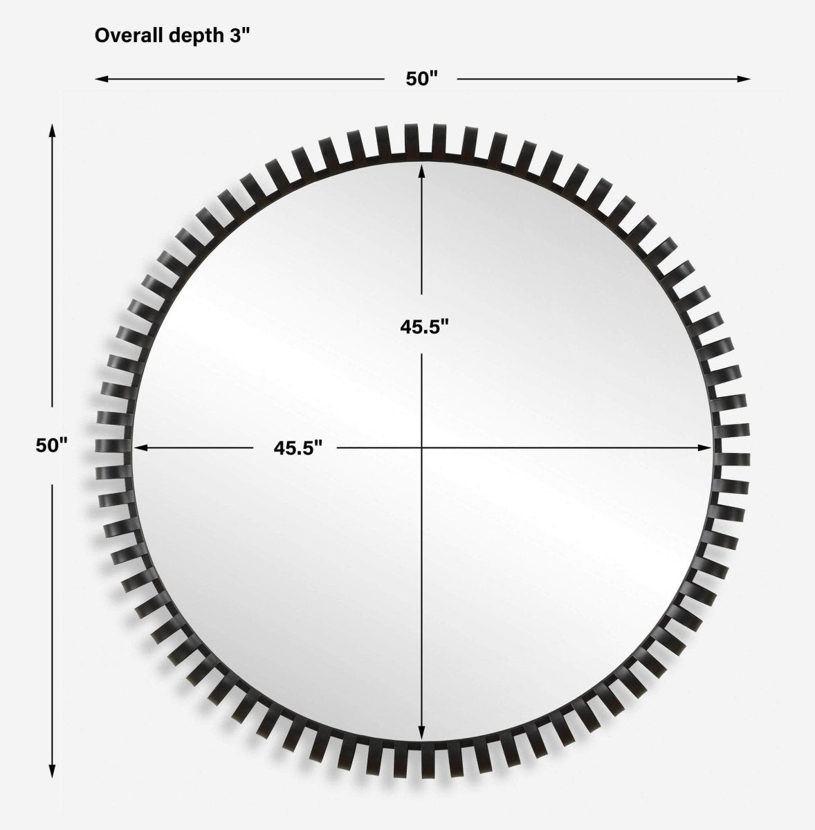 Corona Modern Round Mirror - Uttermost - Round Mirrors by Modest Hut