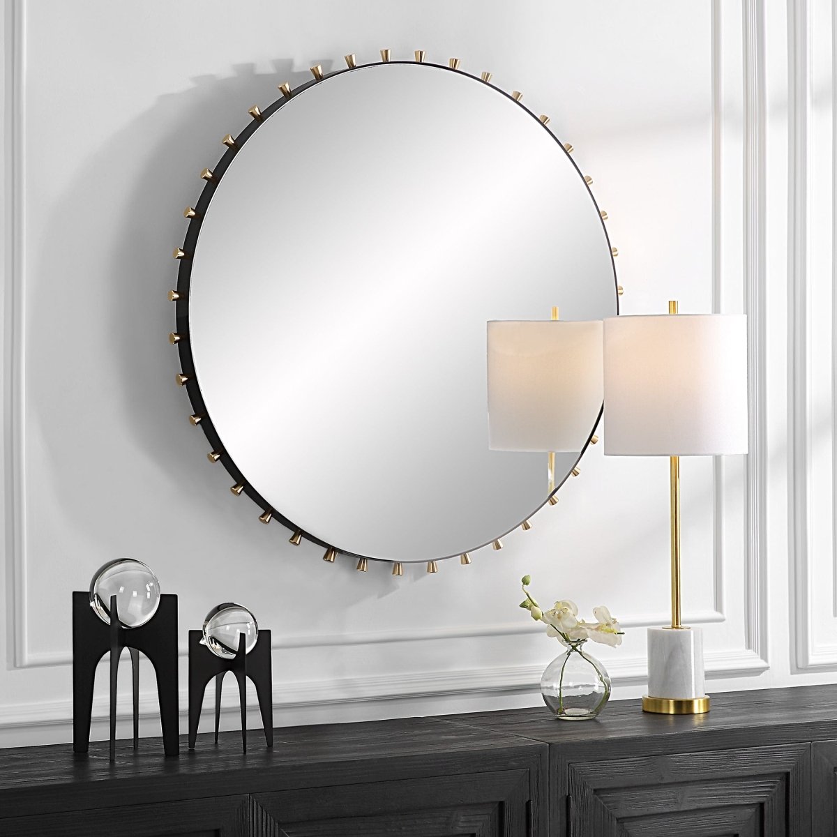 Cosmopolitan Round Mirror - Uttermost - Round Mirrors by Modest Hut